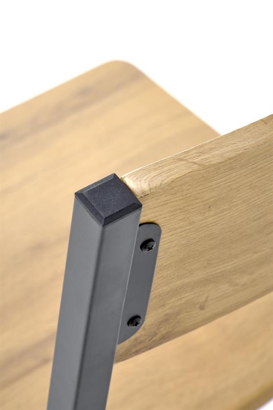 MILTON stalas + 4 kėdės, spalva: natūrali / juoda — изображение 14