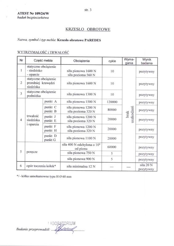 PAREDES biuro kėdė, juoda — изображение 5