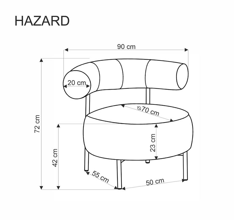 HAZARD laisvalaikio kėdė, smėlio spalvos — изображение 4