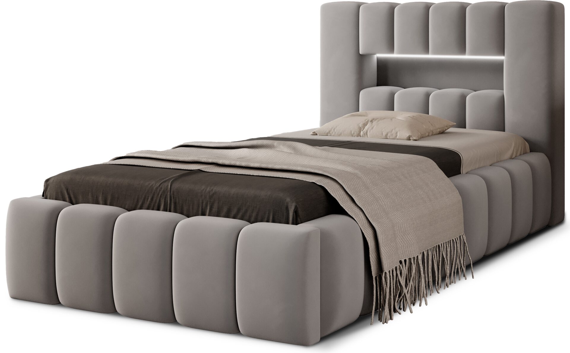 Lamica lova 90x200 + metalinis rėmas/dujos/konteineris