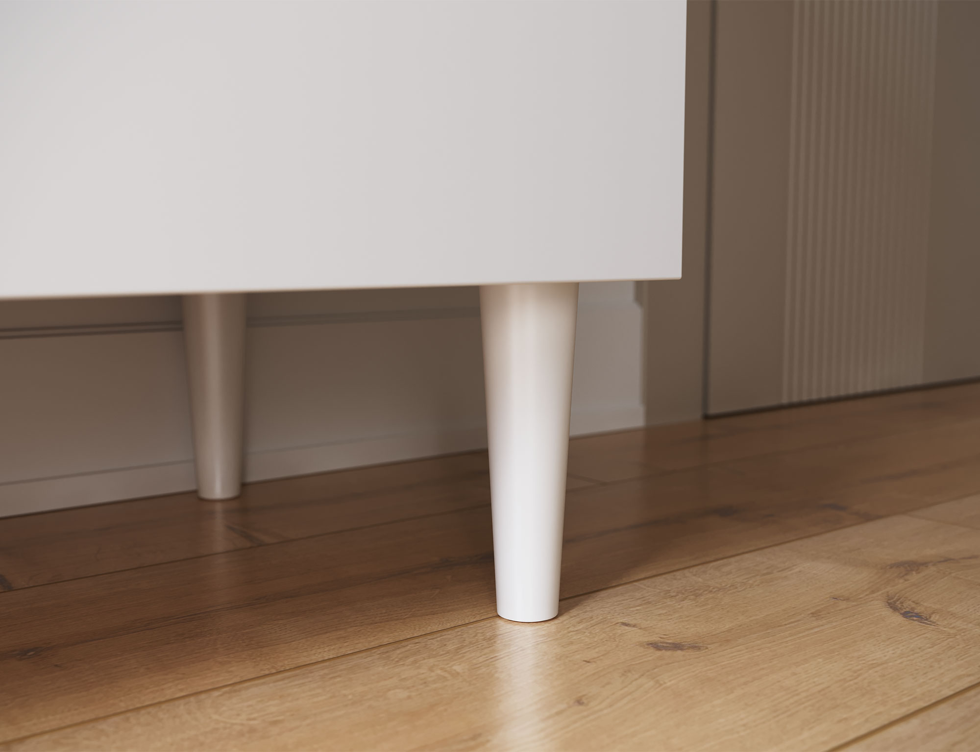 Dullum 200 komoda su stalčiais, balta - Paveikslėlis 10