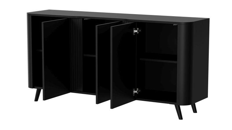 VOLARE komoda 150 (3D) juoda matinė/juoda matinė - Paveikslėlis 2