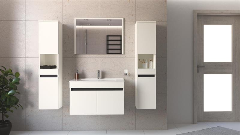 Kriauklės spintelė, FIGARO SU-80, balta + 3 spalvos - Paveikslėlis 4