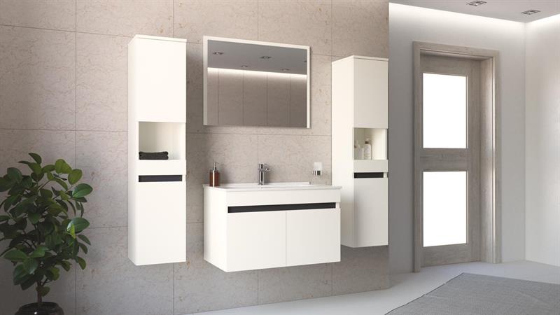 Kriauklės spintelė, FIGARO SU-80, balta + 3 spalvos - Paveikslėlis 5