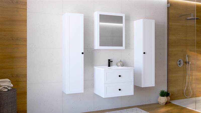 Kriauklės spintelė, TORETO SU-60, balta matinė - Paveikslėlis 5