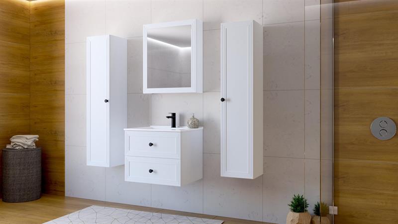 Kriauklės spintelė, TORETO SU-60, balta matinė - Paveikslėlis 6