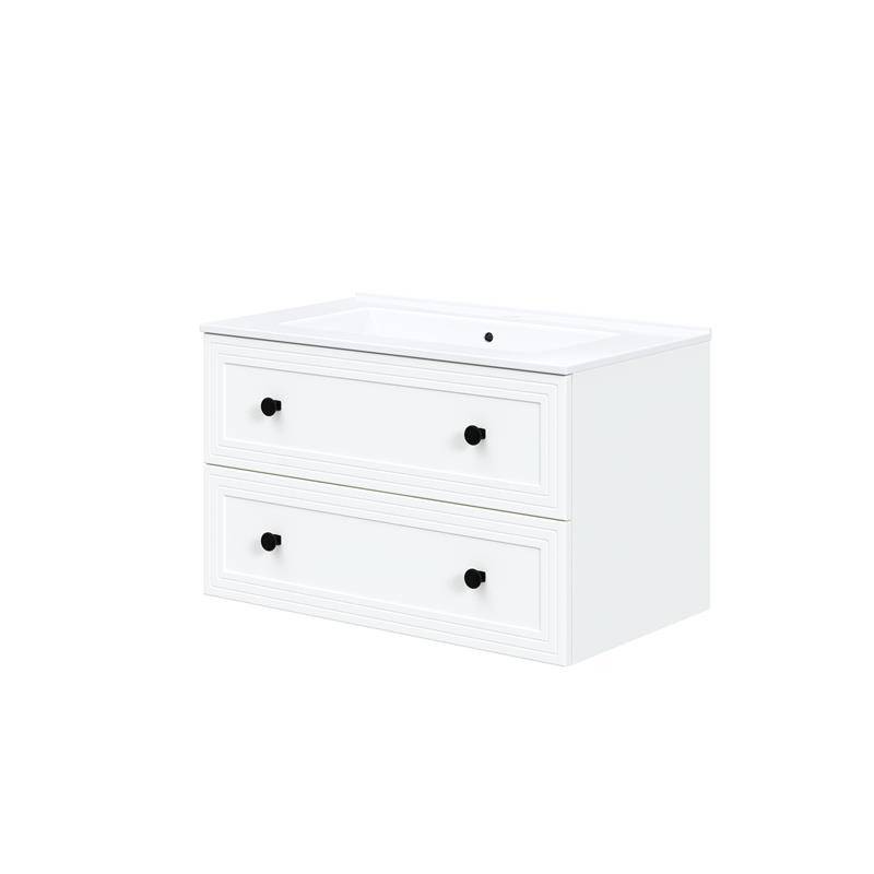 Kriauklės spintelė, TORETO SU-80, balta matinė - Paveikslėlis 2