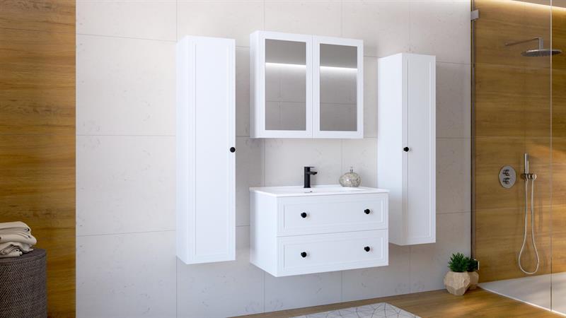 Kriauklės spintelė, TORETO SU-80, balta matinė - Paveikslėlis 5