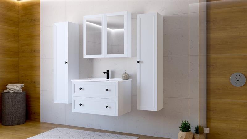 Kriauklės spintelė, TORETO SU-80, balta matinė - Paveikslėlis 6