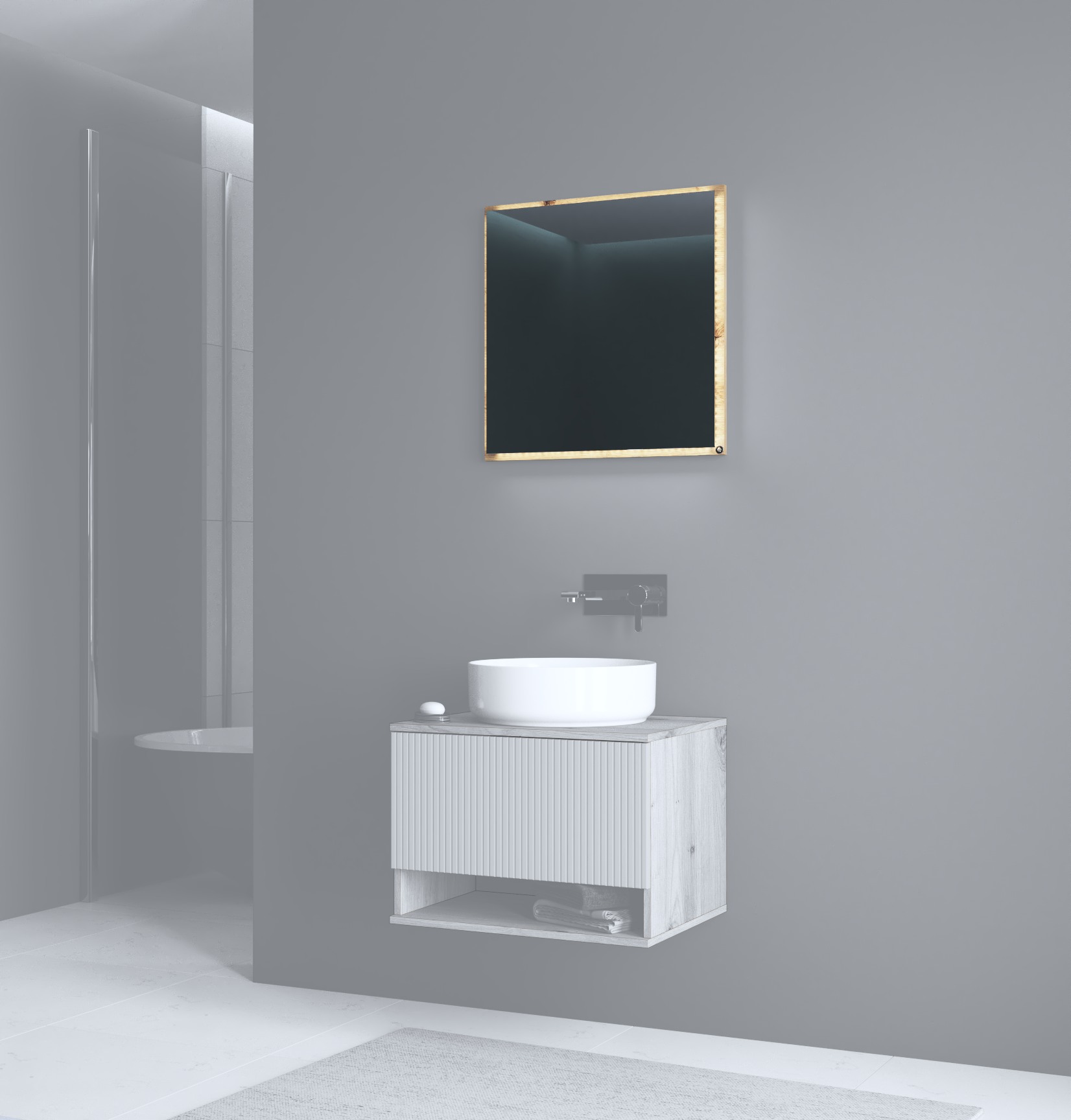 veidrodis, AVIOLA L-60, meniško ąžuolo