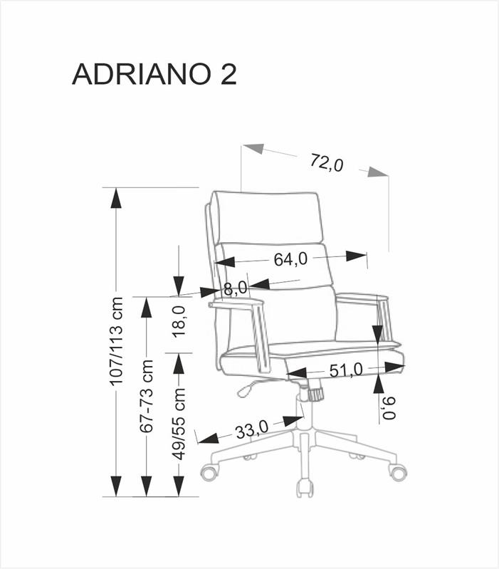 ADRIANO 2 biuro kėdė juoda — изображение 5