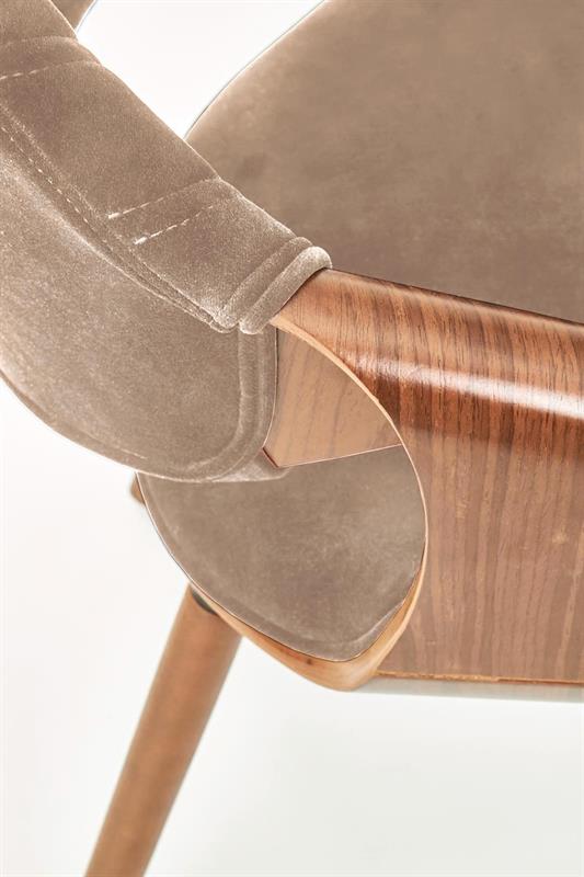 K396 kėdė, spalva: riešutmedžio / smėlio spalvos - Paveikslėlis 4