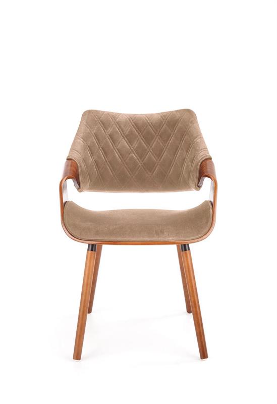 K396 kėdė, spalva: riešutmedžio / smėlio spalvos - Paveikslėlis 6