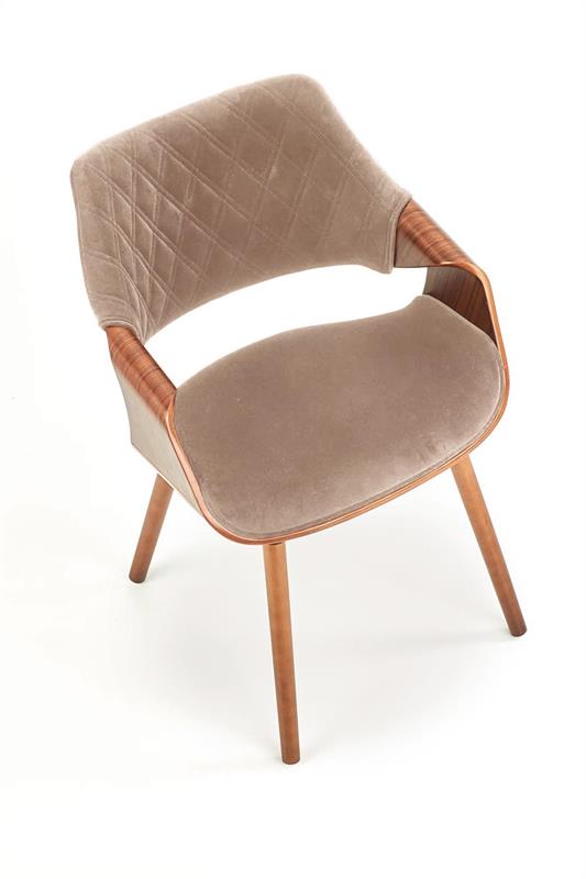 K396 kėdė, spalva: riešutmedžio / smėlio spalvos - Paveikslėlis 8