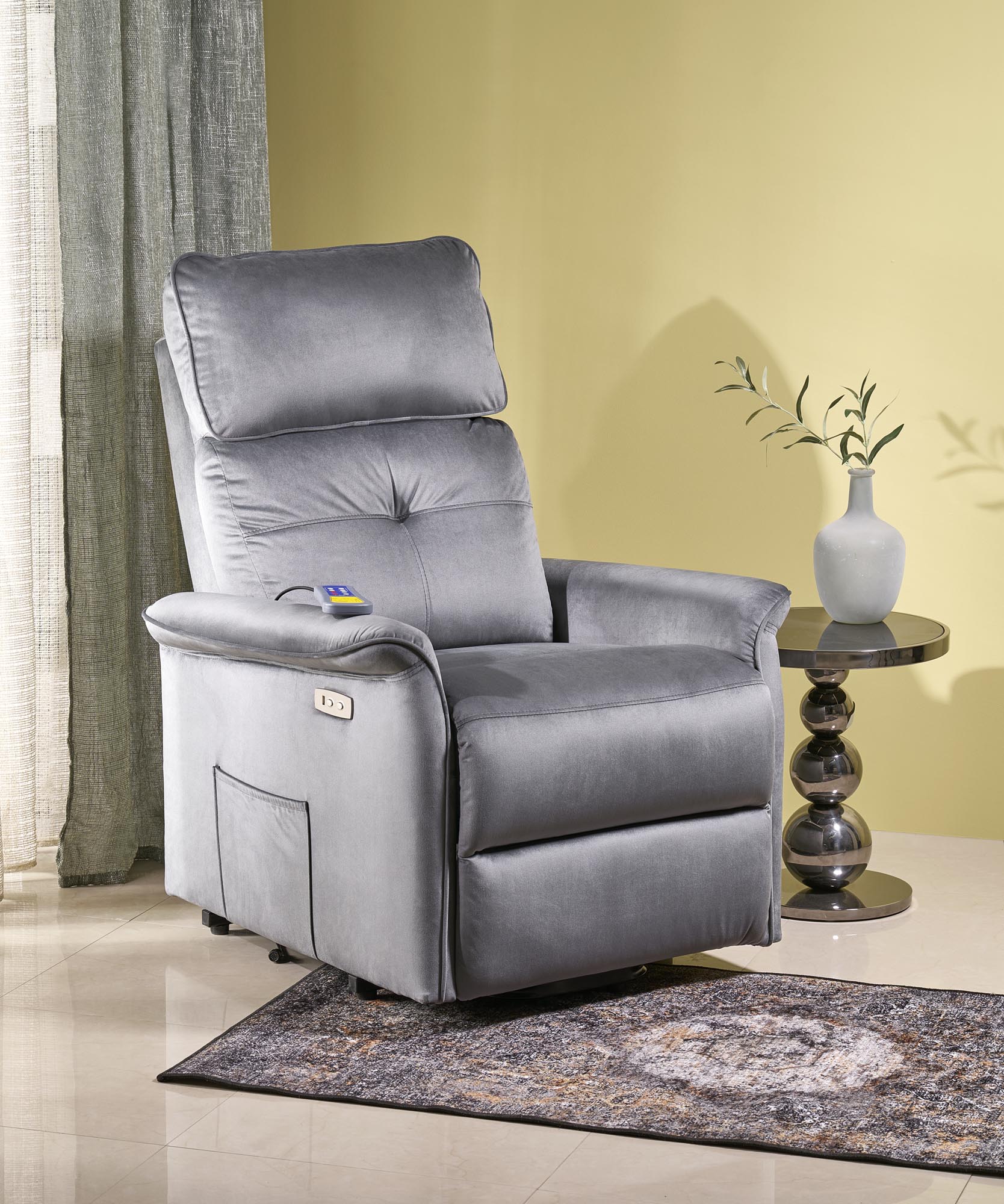 SEMIR 2 laisvalaikio kėdė, pilka