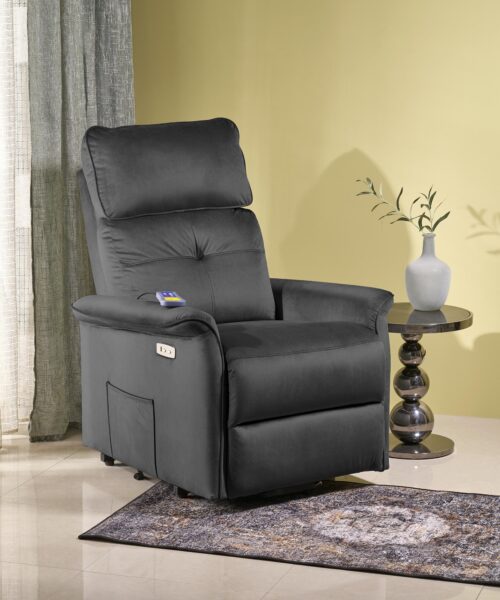 SEMIR 2 laisvalaikio kėdė, juoda