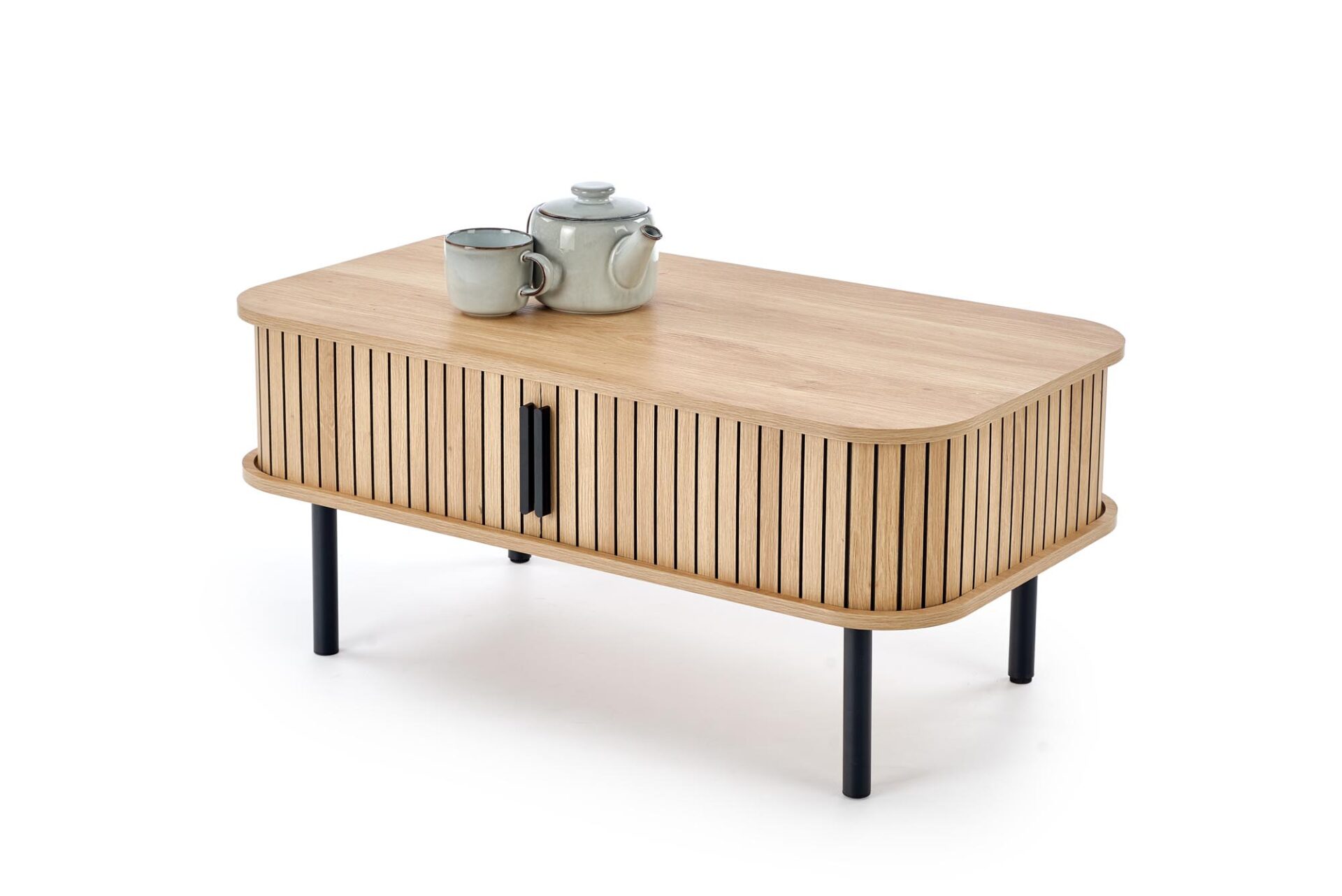 ANGELINA kavos staliukas, natūralus/juodas