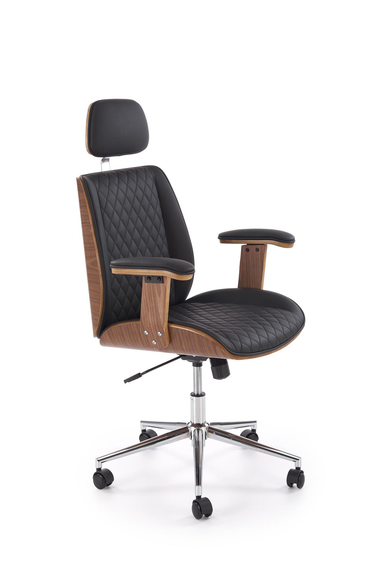 TIMBER kėdė, riešutmedis/juoda