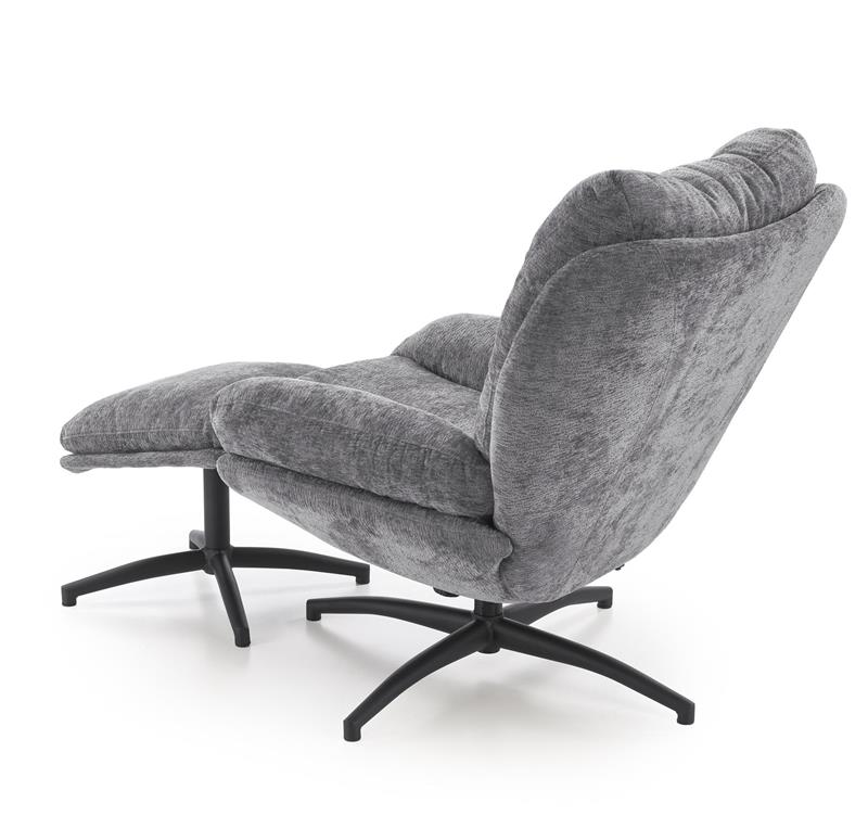 PESTO fotelis su pufu / supamąja funkcija, spalva: pilka — изображение 7