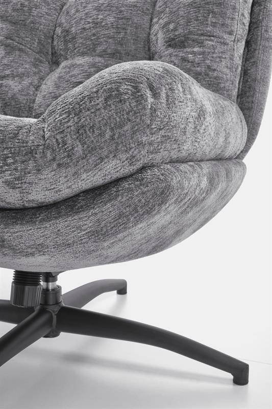 PESTO fotelis su pufu / supamąja funkcija, spalva: pilka — изображение 10
