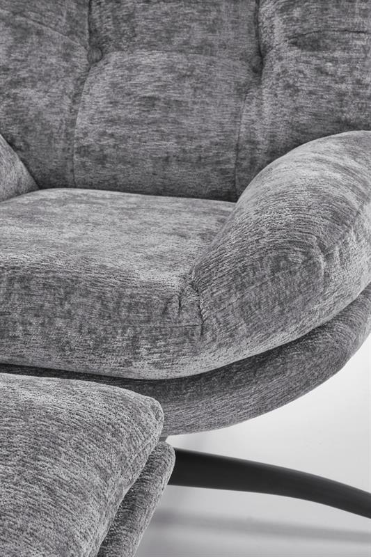 PESTO fotelis su pufu / supamąja funkcija, spalva: pilka — изображение 11