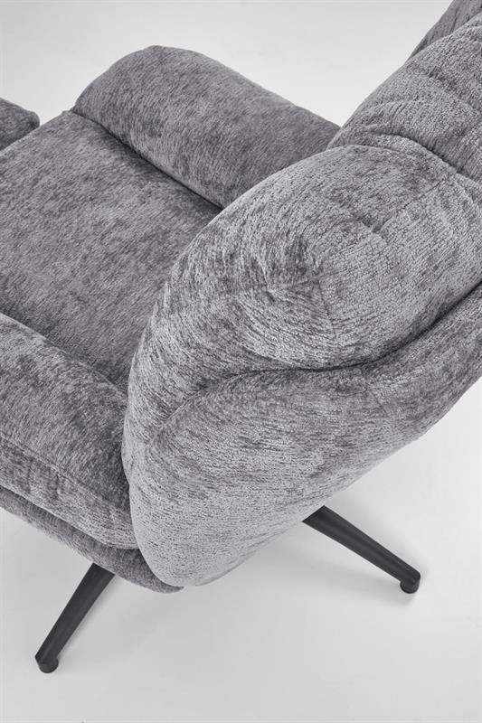 PESTO fotelis su pufu / supamąja funkcija, spalva: pilka — изображение 12