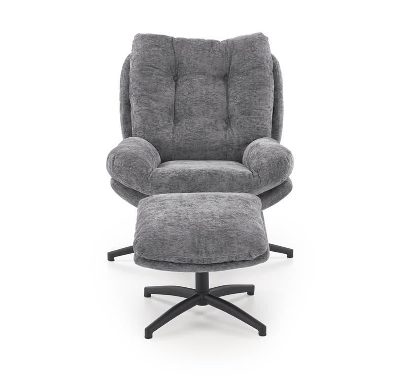 PESTO fotelis su pufu / supamąja funkcija, spalva: pilka — изображение 13