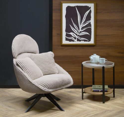 MERRY 2 laisvalaikio kėdė su pasukama funkcija, kapučino spalvos