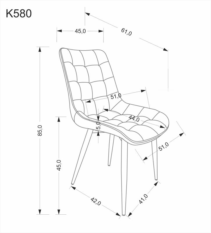 K580 kėdė, juoda - Paveikslėlis 3
