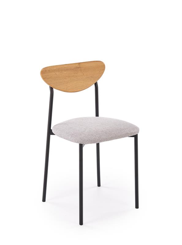 DICKY komplektas, stalas + 4 kėdės, spalva: natūrali / juoda / pilka — изображение 2