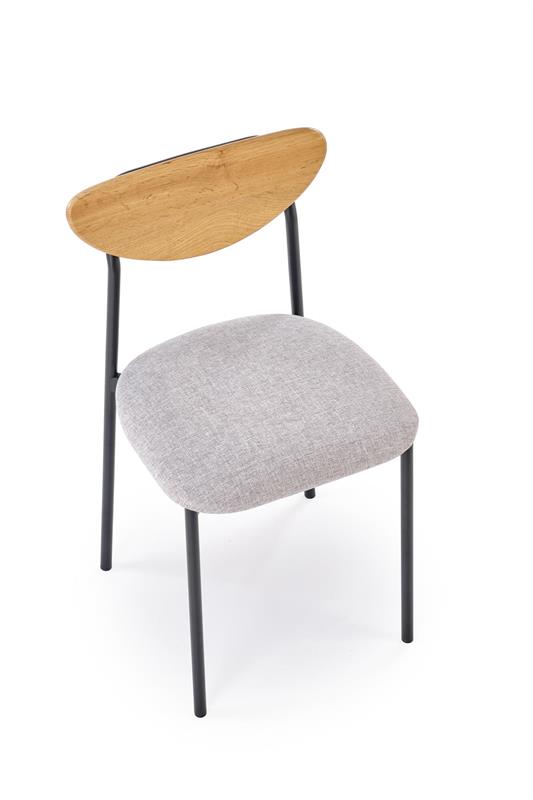 DICKY komplektas, stalas + 4 kėdės, spalva: natūrali / juoda / pilka — изображение 3