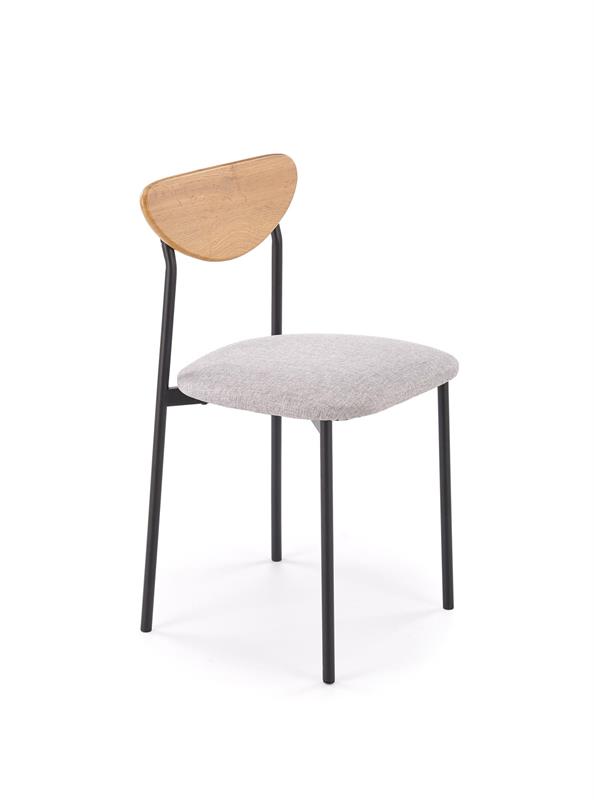 DICKY komplektas, stalas + 4 kėdės, spalva: natūrali / juoda / pilka — изображение 14