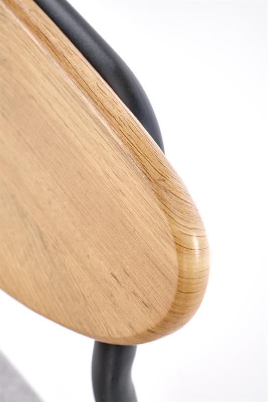 DICKY komplektas, stalas + 4 kėdės, spalva: natūrali / juoda / pilka — изображение 18