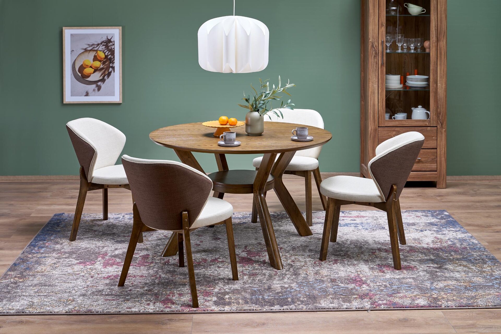 RUPERT apvalus stalas, riešutmedis