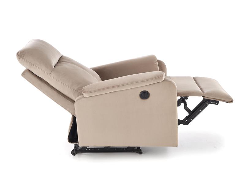 CROCUS elektrinis atlošiamas krėslas, smėlio spalvos - Paveikslėlis 9