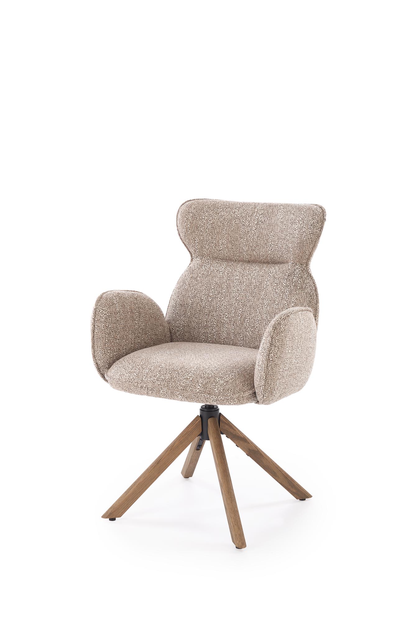 K585 kėdė, tamsi smėlio spalvos / kairė riešutmedžio spalva