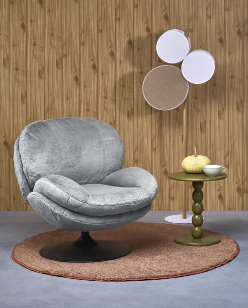 SHELL ilga kėdė, pilka