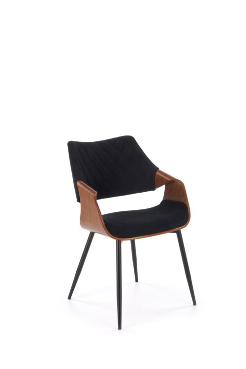 K586 kėdė, spalva: riešutmedis / juoda