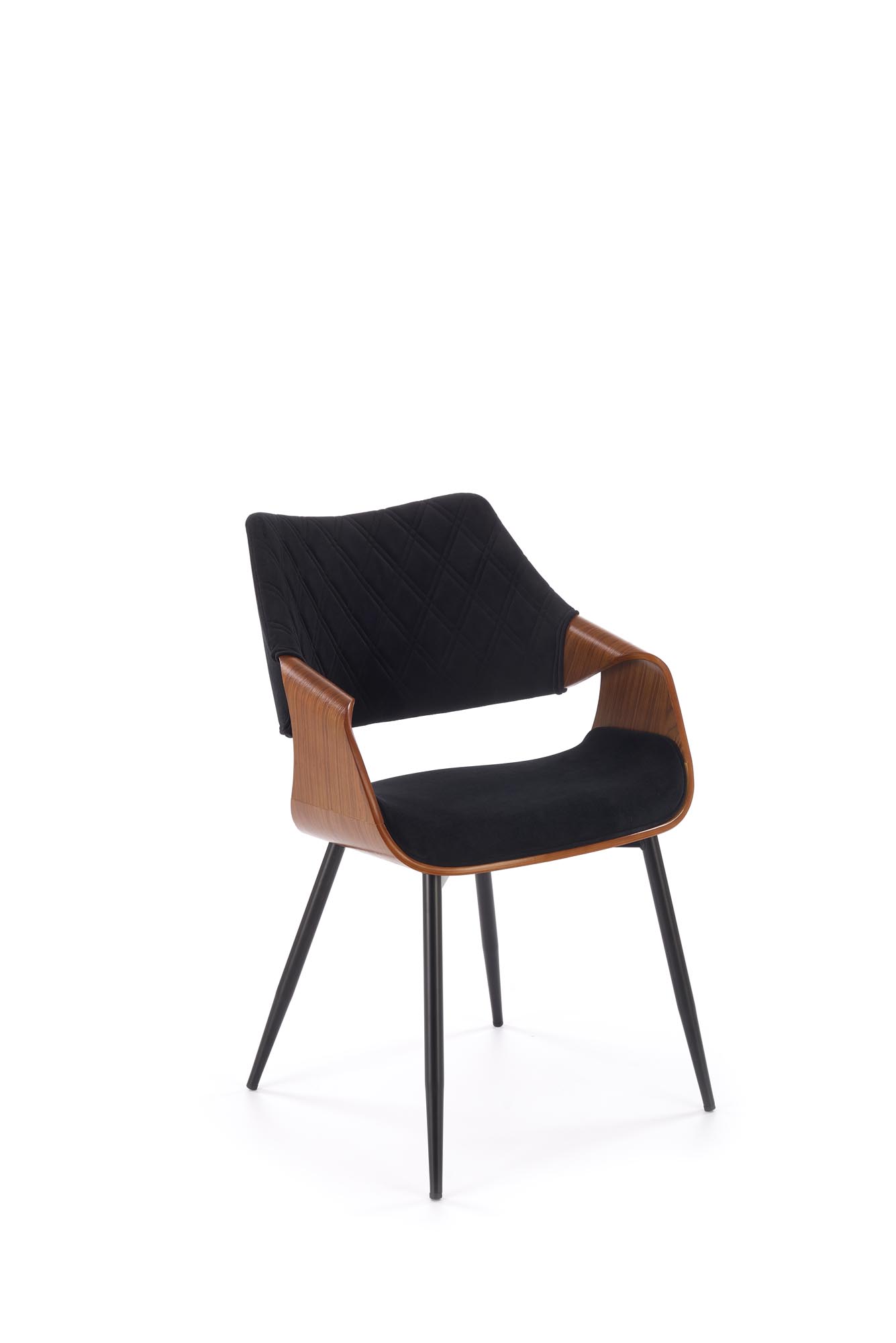 K586 kėdė, spalva: riešutmedis / juoda