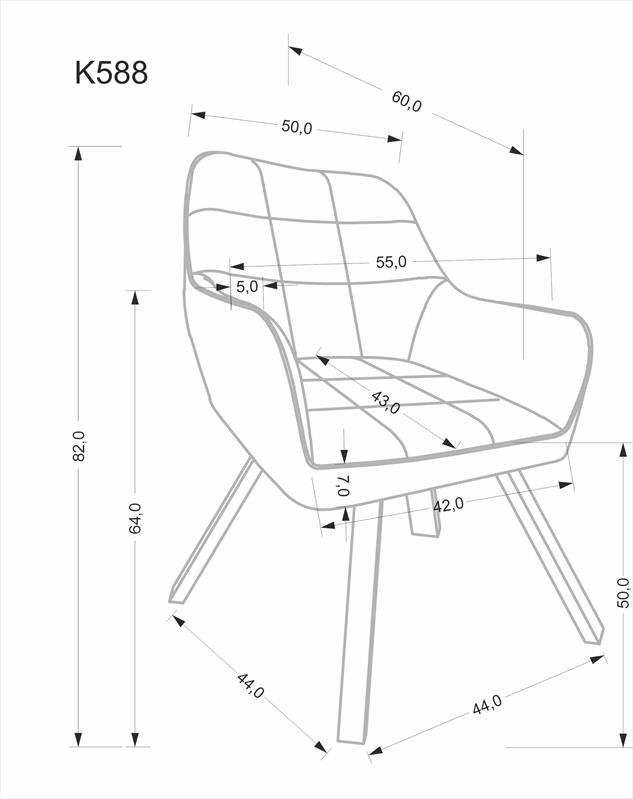 K588 pasukama kėdė, juoda — изображение 2