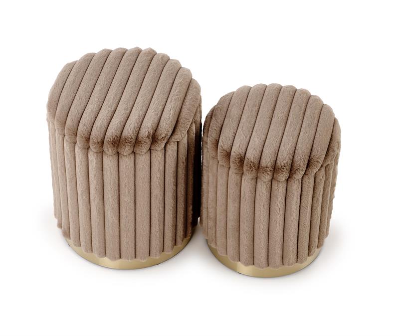 FIDO dviejų taburečių komplektas: spalva: kapučino / auksinė — изображение 7