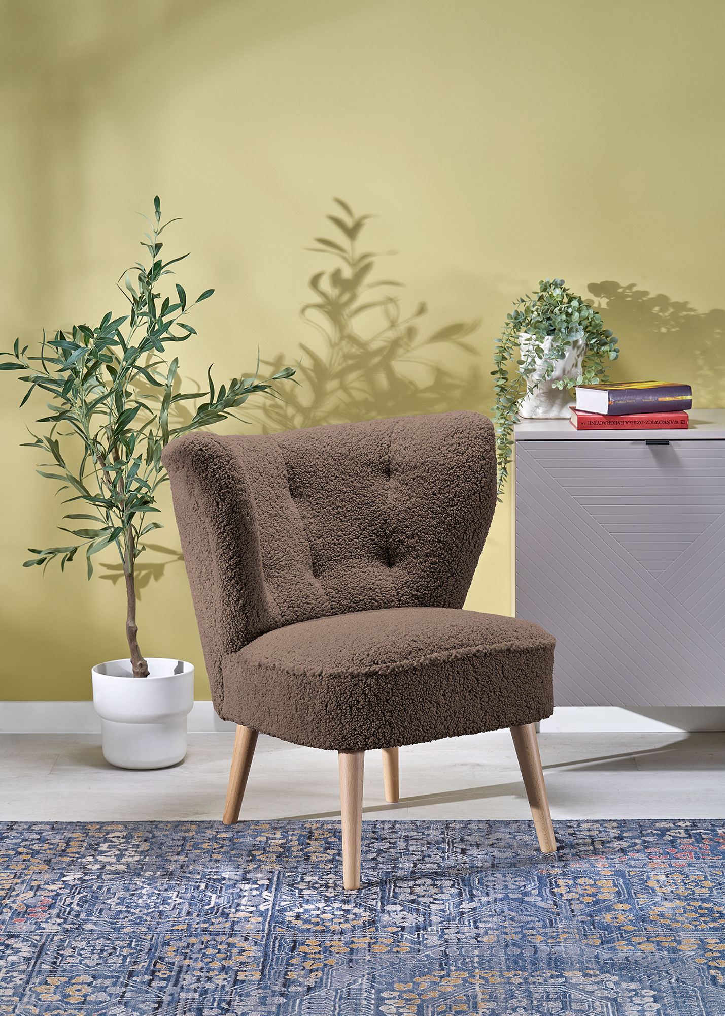 MOCCA kairė kėdė, tamsiai ruda