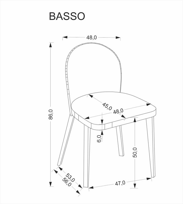 BASSO kėdė natūralaus ąžuolo / CREMONA 96 (pilka) — изображение 11
