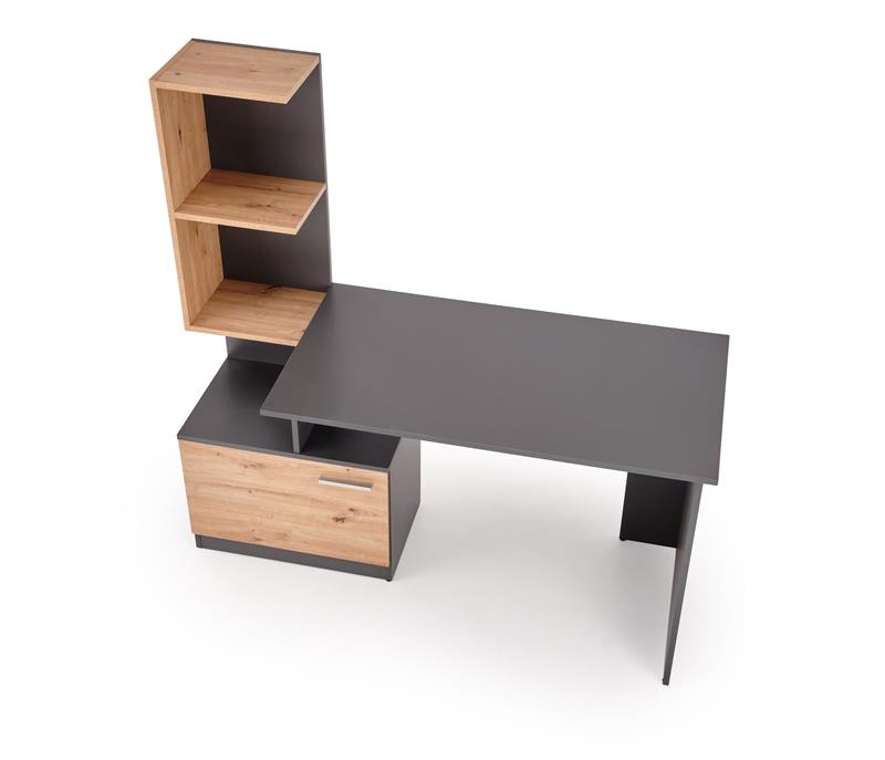 MISO rašomasis stalas, grafito spalvos / ąžuolo spalvos — изображение 2