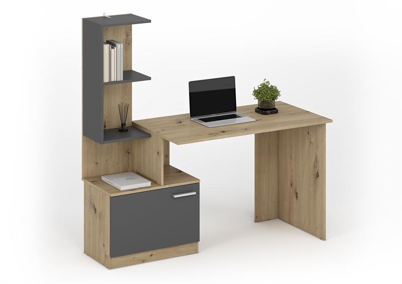 MISO rašomasis stalas, grafito spalvos / ąžuolo spalvos — изображение 5