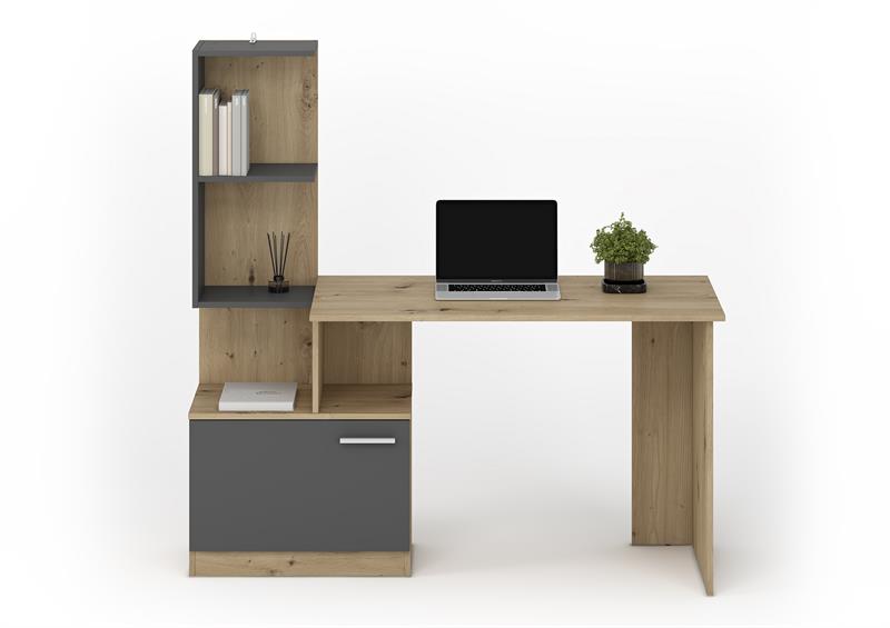 MISO rašomasis stalas, grafito spalvos / ąžuolo spalvos — изображение 6