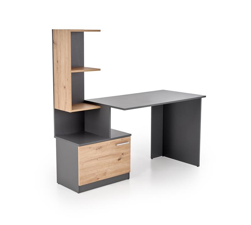 MISO rašomasis stalas, grafito spalvos / ąžuolo spalvos — изображение 7