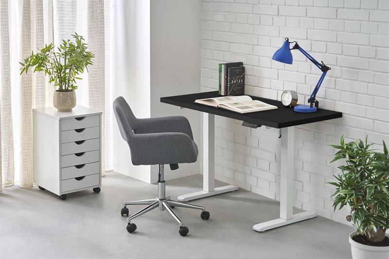 B/54 stalas su reguliuojamu aukščiu, stalviršis - juodas, rėmas - baltas - Paveikslėlis 9