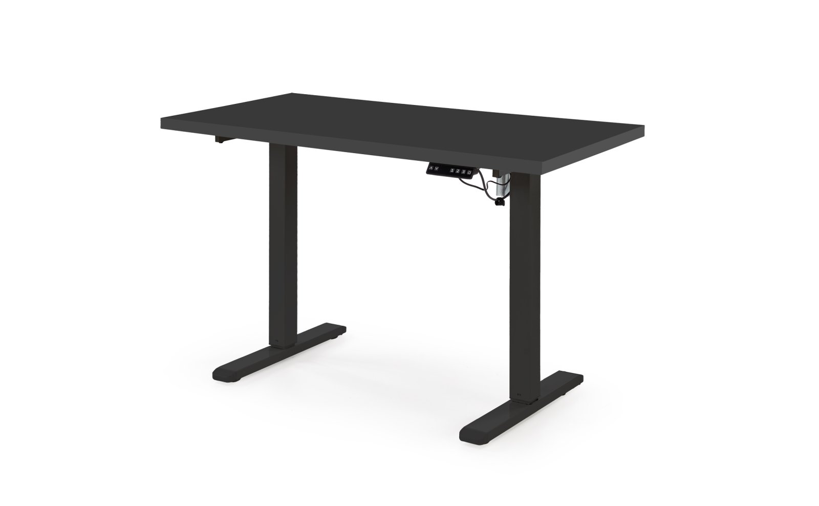 B/54 stalas su reguliuojamu aukščiu, stalviršis - juodas, rėmas - juodas