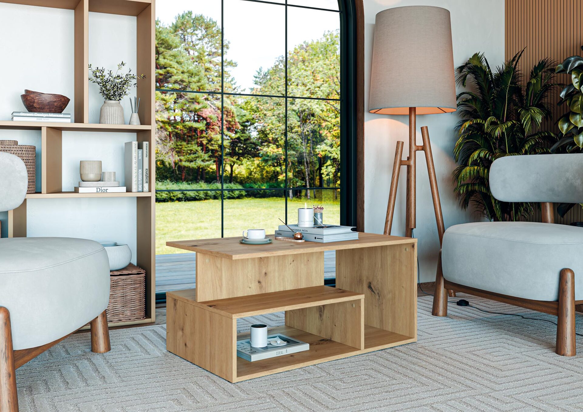 IVA staliukas, ąžuolo spalvos